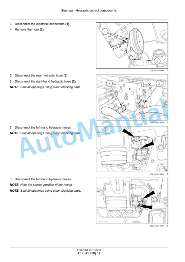Alternative view of New Holland 9070N, 9080N Grape Harvester Service Manual 51697764