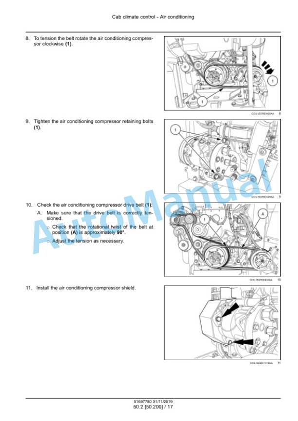 Alternative view of New Holland 9090X Dual, 9090X Olive, 9090X Olive Side Conveyor, 9090X Side Conveyor Grape Harvester Service Manual 51697780