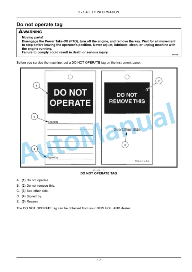 Alternative view of New Holland 910GBL Backhoe Operation and Maintenance Manual 51421049