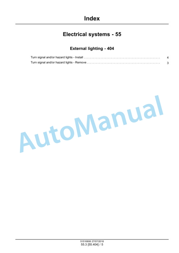 New Holland 9208-22, 9212-20, 9212-22, 9216-20, 9216-22, 9218-20, 9218-22 CornMaster Corn Header Service Manual 51510606-3