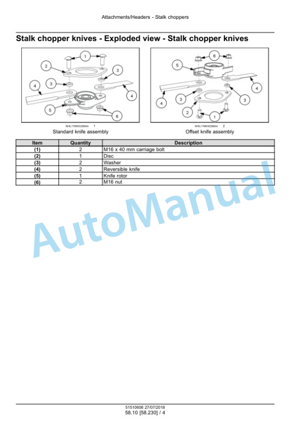 New Holland 9208-22, 9212-20, 9212-22, 9216-20, 9216-22, 9218-20, 9218-22 CornMaster Corn Header Service Manual 51510606-5