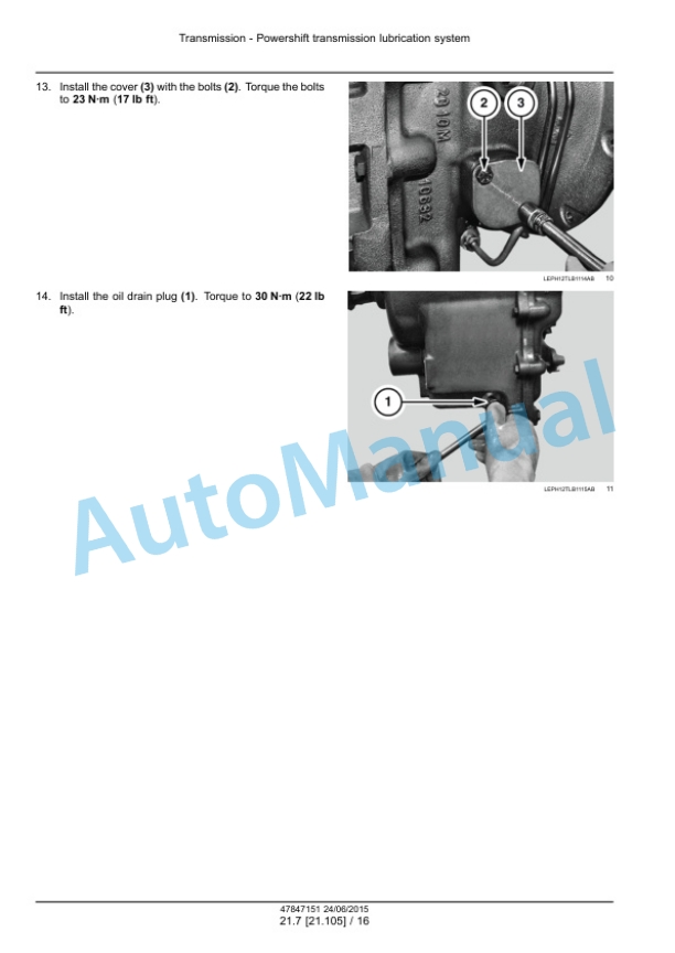 Alternative view of New Holland B100C, B100C LR, B100C TC, B110C, B110C TC, B115C Stage IIIB Tractor Loader Backhoe Service Manual 47847151