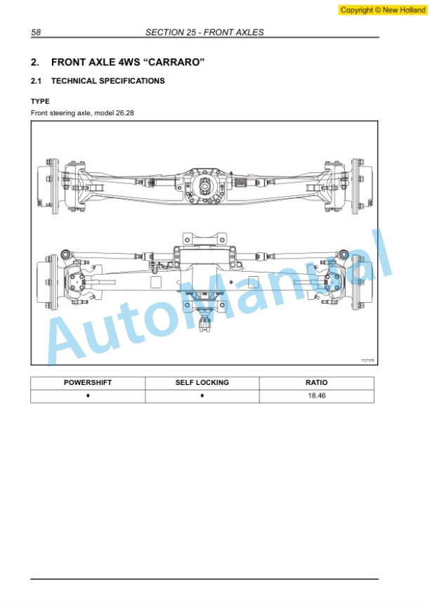 New Holland B110, B115 Backhoe Loader Repair Manual 87643846-3