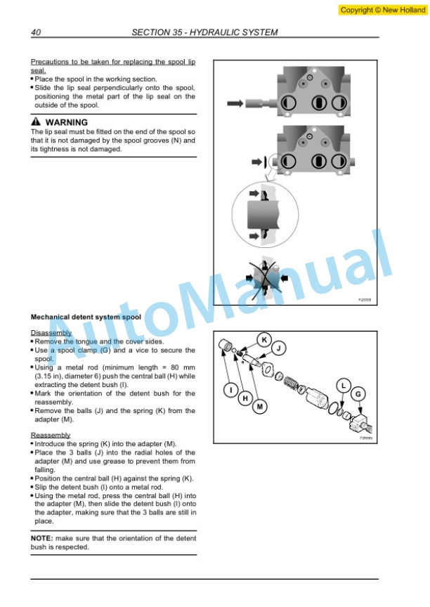 New Holland B110, B115 Backhoe Loader Repair Manual 87643846-4