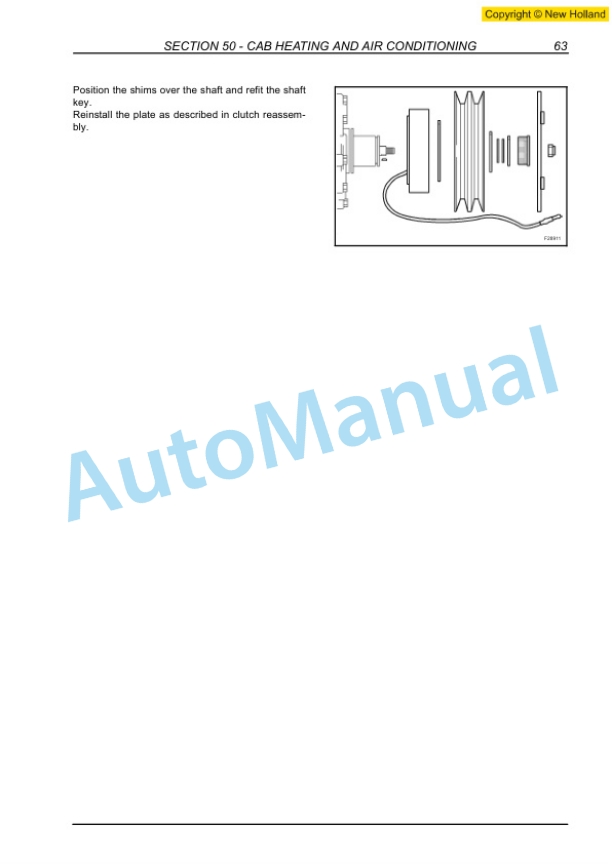 New Holland B110, B115 Backhoe Loader Repair Manual 87643846-5