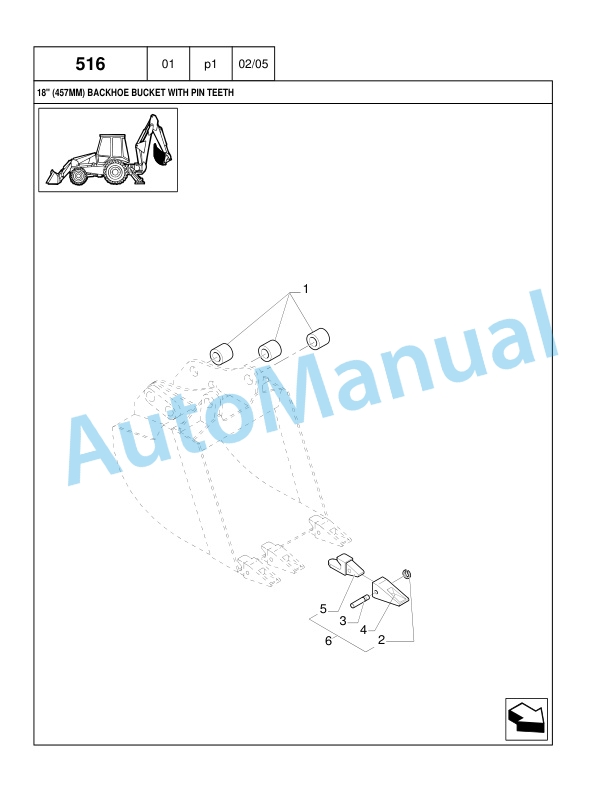 New Holland B115 Loader Backhoe Parts Catalogue 87364132NA-4