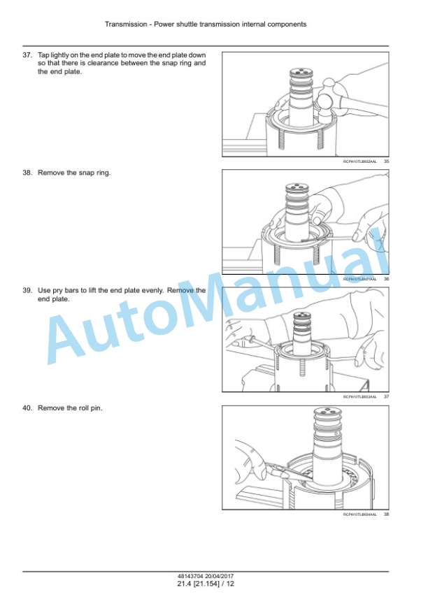 Alternative view of New Holland B80B Backhoe Loader Service Manual 48143704