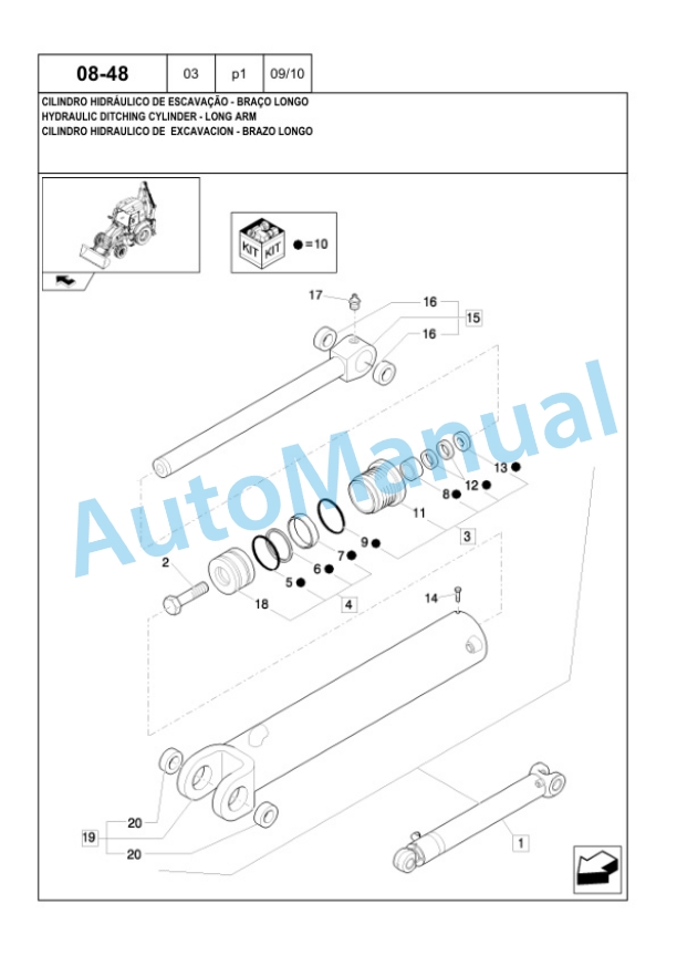 New Holland B90B, B95B, B110B Backhoe Loader Parts Catalogue 84381294-4