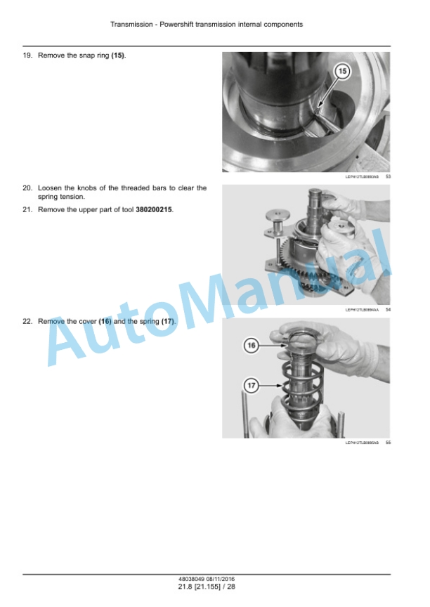 Alternative view of New Holland B95C, B95CLR, B95CTC, B110C Tier 4B Final Tractor Loader Backhoe Service Manual 48038049