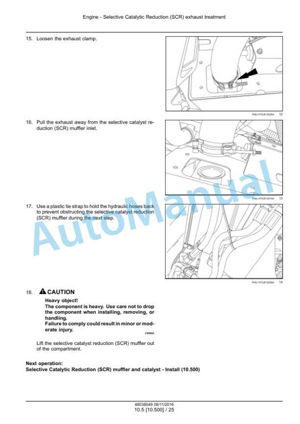 New Holland B95C, B95CLR, B95CTC, B110C Tier 4B Final Tractor Loader Backhoe Service Manual 48082154-5
