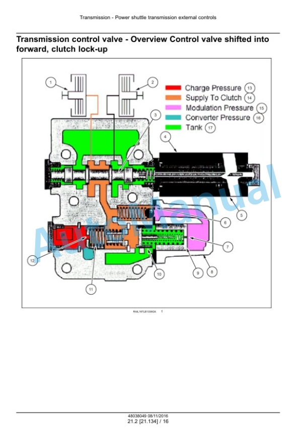 Alternative view of New Holland B95C, B95CLR, B95CTC, B110C Tier 4B Final Tractor Loader Backhoe Service Manual 48082155