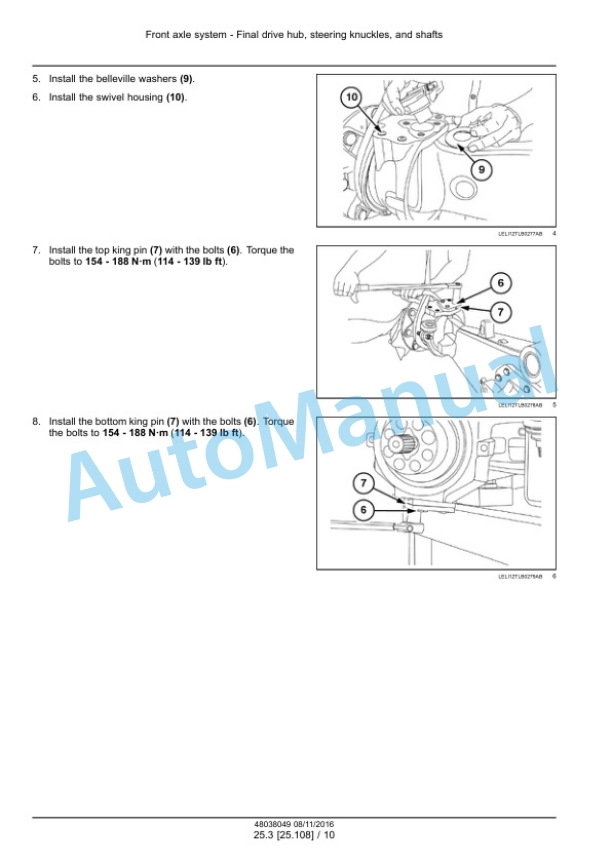 Alternative view of New Holland B95C, B95CLR, B95CTC, B110C Tier 4B Final Tractor Loader Backhoe Service Manual 48082156
