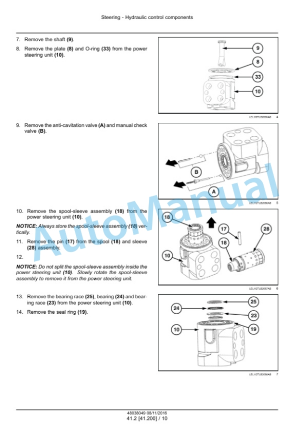 Alternative view of New Holland B95C, B95CLR, B95CTC, B110C Tier 4B Final Tractor Loader Backhoe Service Manual 48082158
