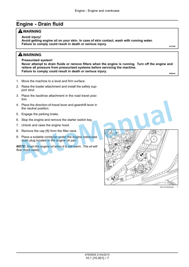 New Holland B95C, B95CTC, B110C Tier 4B Final Tractor Loader Backhoe Service Manual 47881799-3
