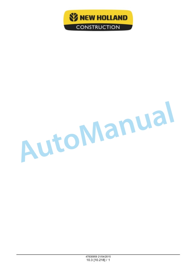 New Holland B95C, B95CTC, B110C Tier 4B Final Tractor Loader Backhoe Service Manual 47881799-4
