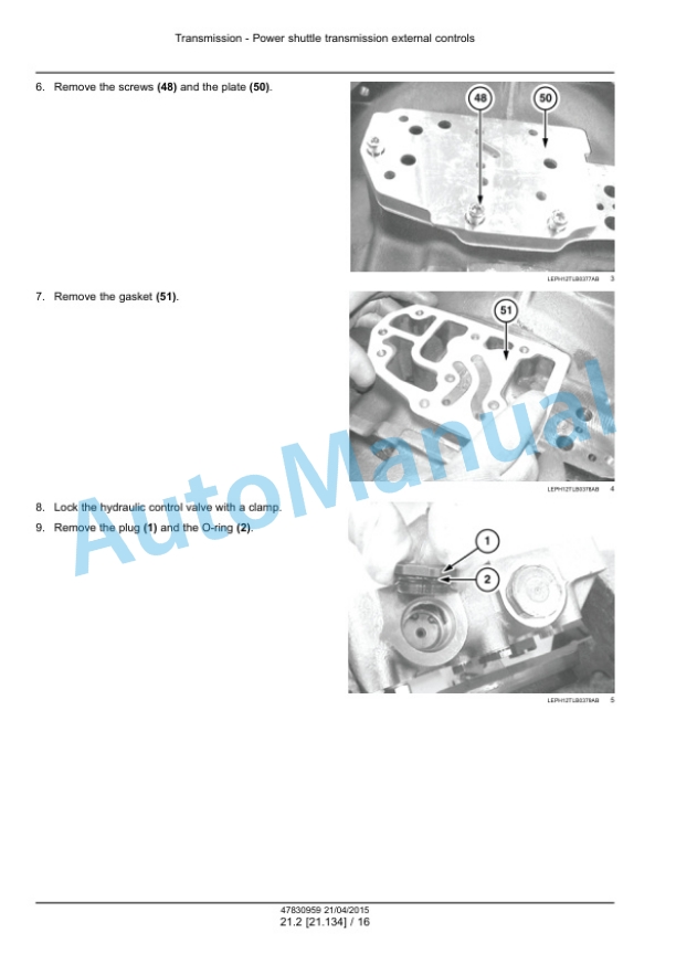 Alternative view of New Holland B95C, B95CTC, B110C Tier 4B Final Tractor Loader Backhoe Service Manual 47881800