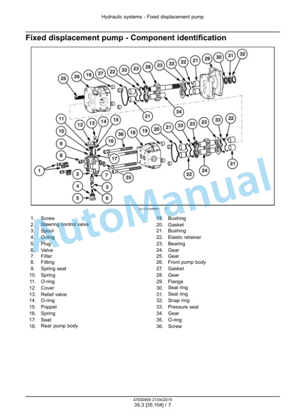 Alternative view of New Holland B95C, B95CTC, B110C Tier 4B Final Tractor Loader Backhoe Service Manual 47881802
