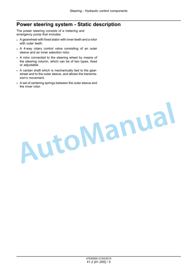 Alternative view of New Holland B95C, B95CTC, B110C Tier 4B Final Tractor Loader Backhoe Service Manual 47881803