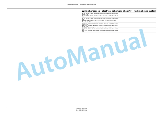 New Holland B95C, B95CTC, B110C Tier 4B Final Tractor Loader Backhoe Service Manual 47881804-4
