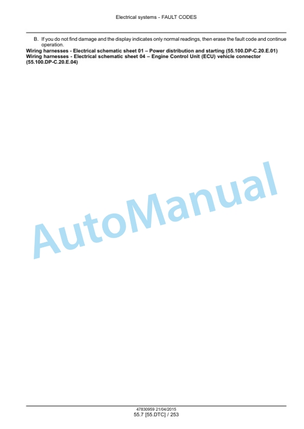 New Holland B95C, B95CTC, B110C Tier 4B Final Tractor Loader Backhoe Service Manual 47881806-4