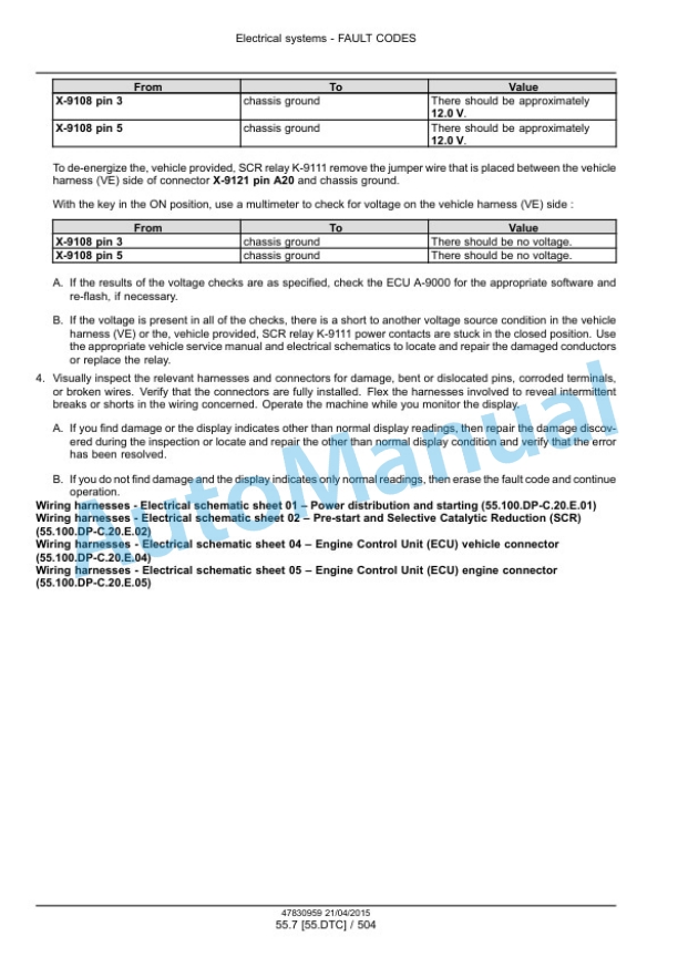 Alternative view of New Holland B95C, B95CTC, B110C Tier 4B Final Tractor Loader Backhoe Service Manual 47881807