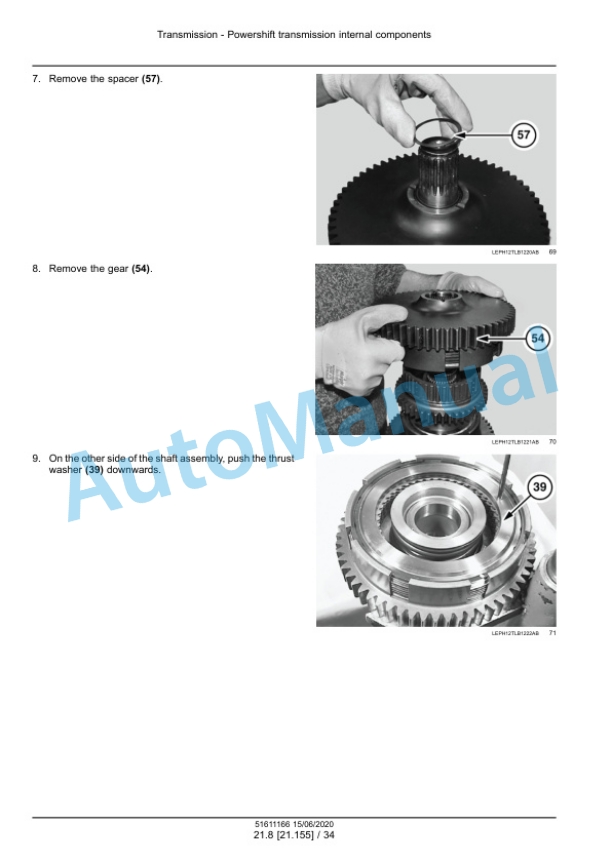 Alternative view of New Holland B95C, B95CTC, B110C Tier 4B Final Tractor Loader Backhoe Service Manual 51611166