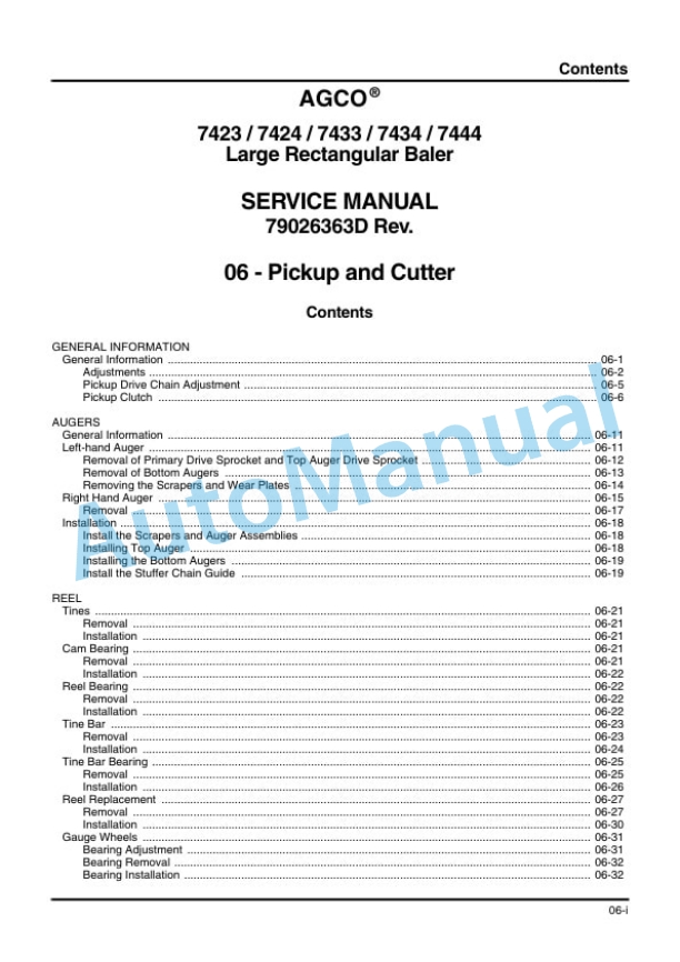New Holland BB9090 Square Baler Service Manual 87749049B-3