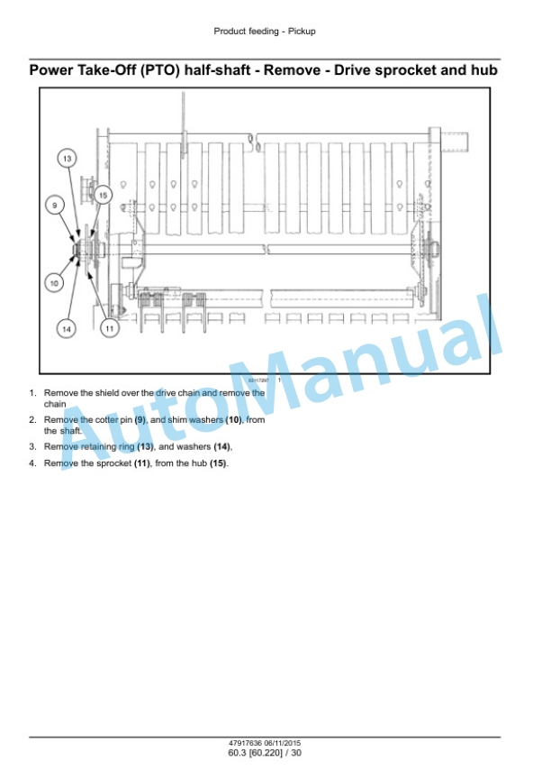 New Holland BC5050, BC5060, BC5070, BC5070 Hayliner, BC5080 Square Baler Service Manual 47917636-3