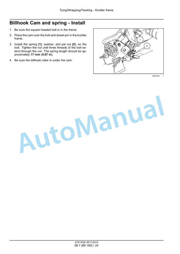 New Holland BC5050, BC5060, BC5070, BC5070 Hayliner, BC5080 Square Baler Service Manual 47917636-5