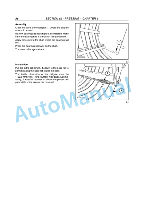 New Holland BR7060, BR7070 Service Manual 84275654-5