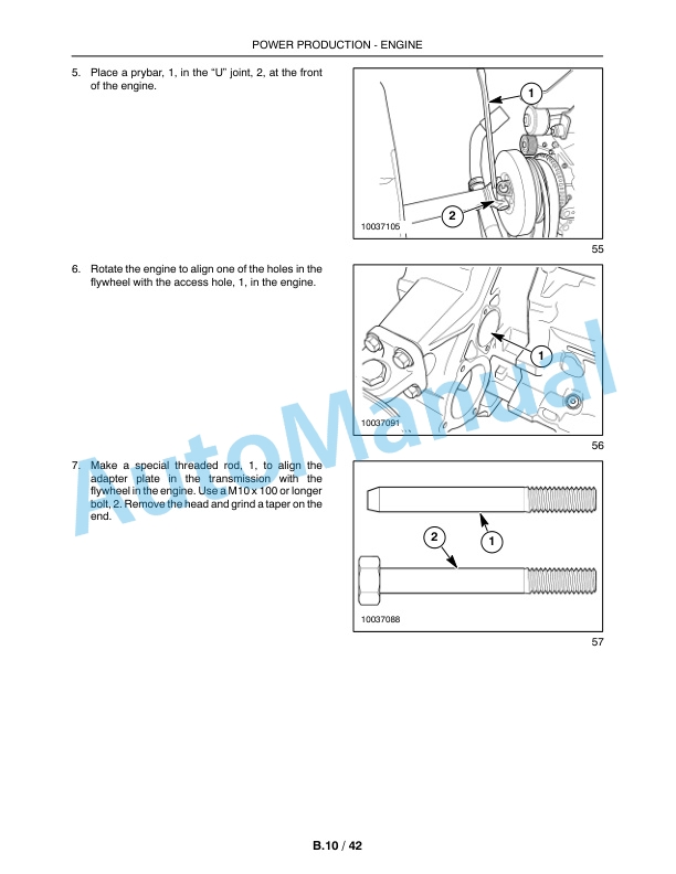 New Holland BW28, BW38 Bale Wagon Repair Manual 87693303-3