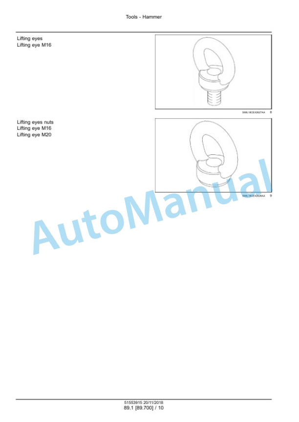 New Holland CB 18S, CB 27S, CB 37S Hydraulic Breaker Service Manual 51553915-4