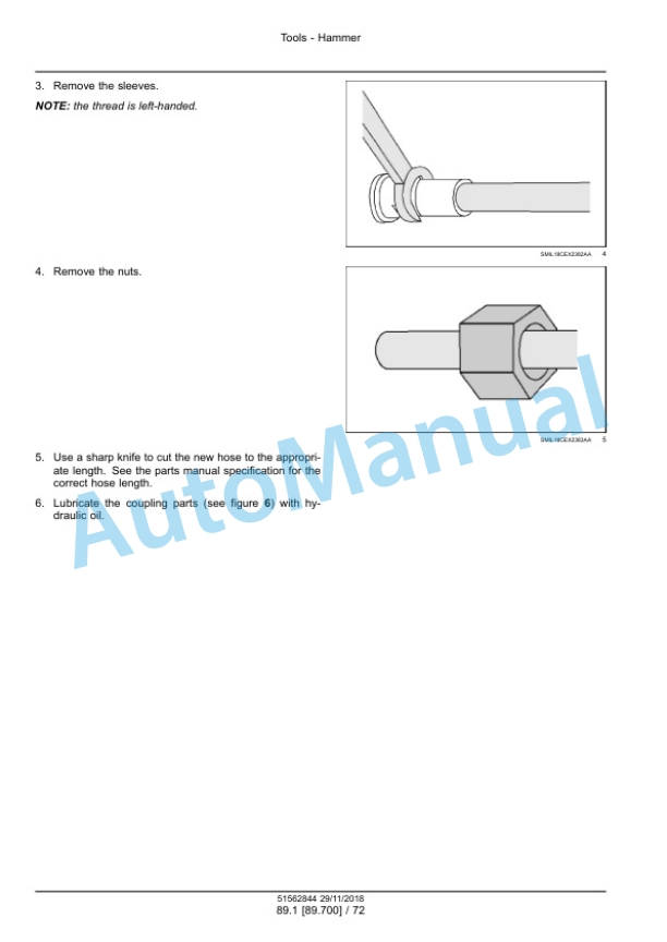 New Holland CB 240S, CB 290S, CB 370S Hydraulic Breaker Service Manual 51562844-5
