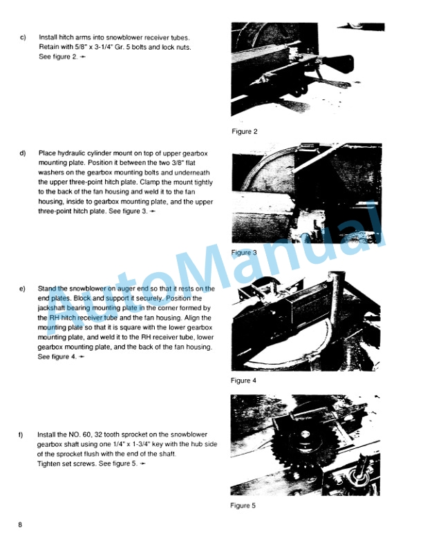 New Holland Converting 3 Point Blower to Front Mount Retrofit Kit Operation and Maintenance Manual 42871710-3