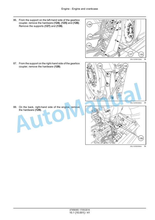 Alternative view of New Holland CR8.90, CR9.90, CX8.90 Tier 4A, CR10.90, CX8.80 Tier 4B Final Combine Service Manual 48017721
