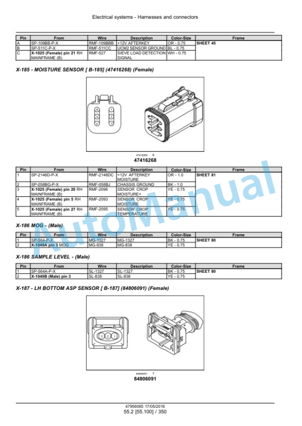 New Holland CR8.90, CR9.90, CX8.90 Tier 4A, CR10.90, CX8.80 Tier 4B Final Combine Service Manual 48017726-2