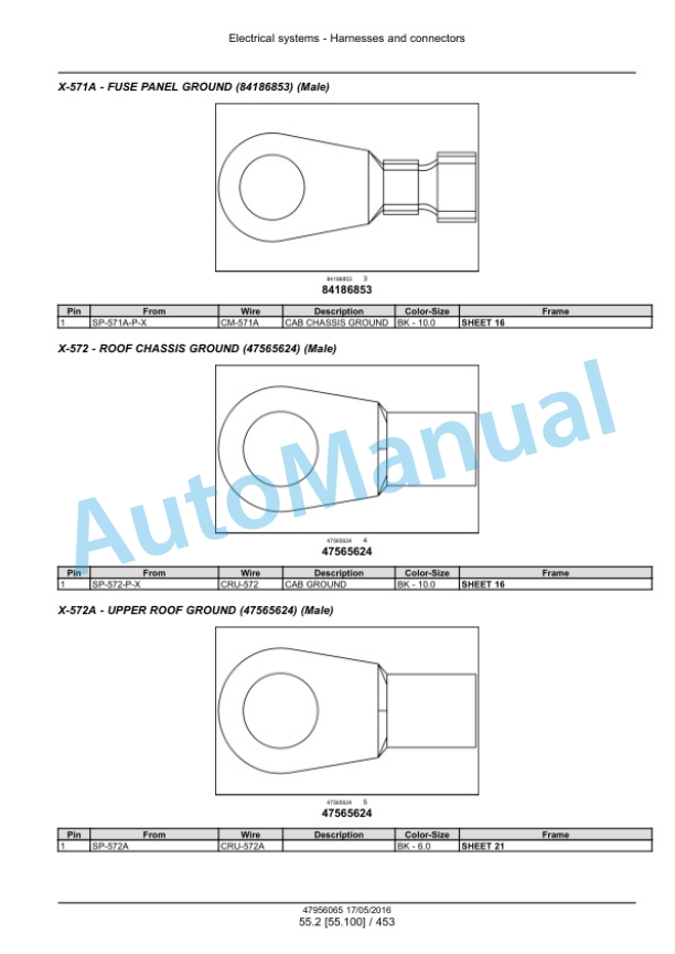 New Holland CR8.90, CR9.90, CX8.90 Tier 4A, CR10.90, CX8.80 Tier 4B Final Combine Service Manual 48017726-3