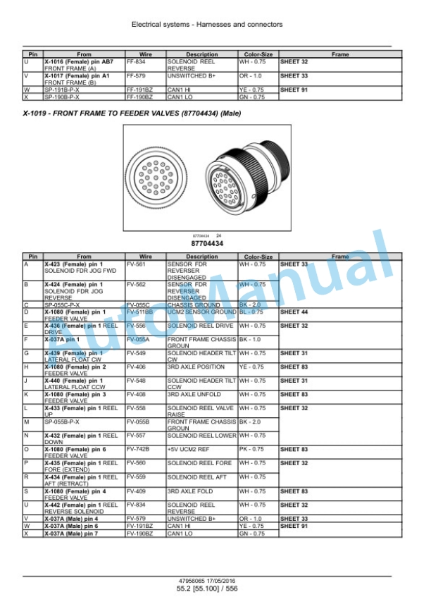 New Holland CR8.90, CR9.90, CX8.90 Tier 4A, CR10.90, CX8.80 Tier 4B Final Combine Service Manual 48017726-4