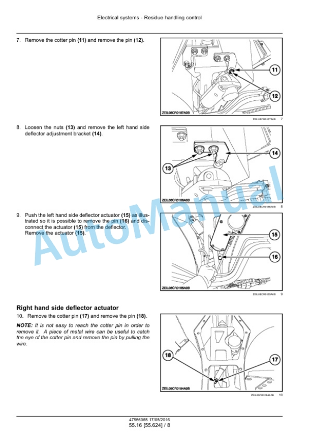 Alternative view of New Holland CR8.90, CR9.90, CX8.90 Tier 4A, CR10.90, CX8.80 Tier 4B Final Combine Service Manual 48017728