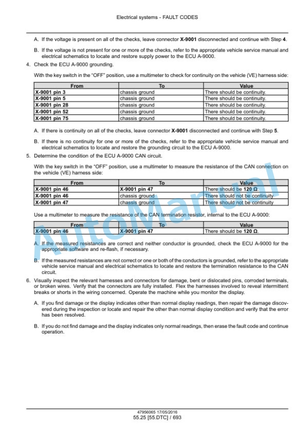 New Holland CR8.90, CR9.90, CX8.90 Tier 4A, CR10.90, CX8.80 Tier 4B Final Combine Service Manual 48017730-4