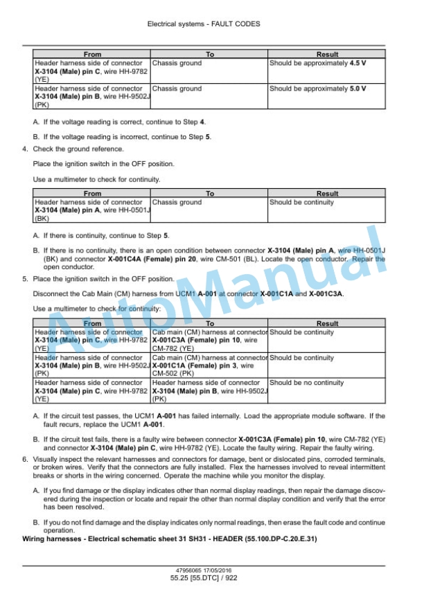 New Holland CR8.90, CR9.90, CX8.90 Tier 4A, CR10.90, CX8.80 Tier 4B Final Combine Service Manual 48017731-2