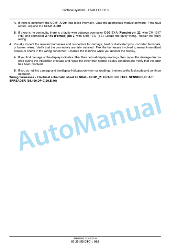 New Holland CR8.90, CR9.90, CX8.90 Tier 4A, CR10.90, CX8.80 Tier 4B Final Combine Service Manual 48017731-3