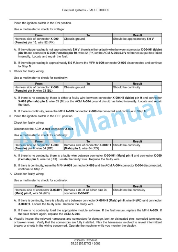 New Holland CR8.90, CR9.90, CX8.90 Tier 4A, CR10.90, CX8.80 Tier 4B Final Combine Service Manual 48017734-5