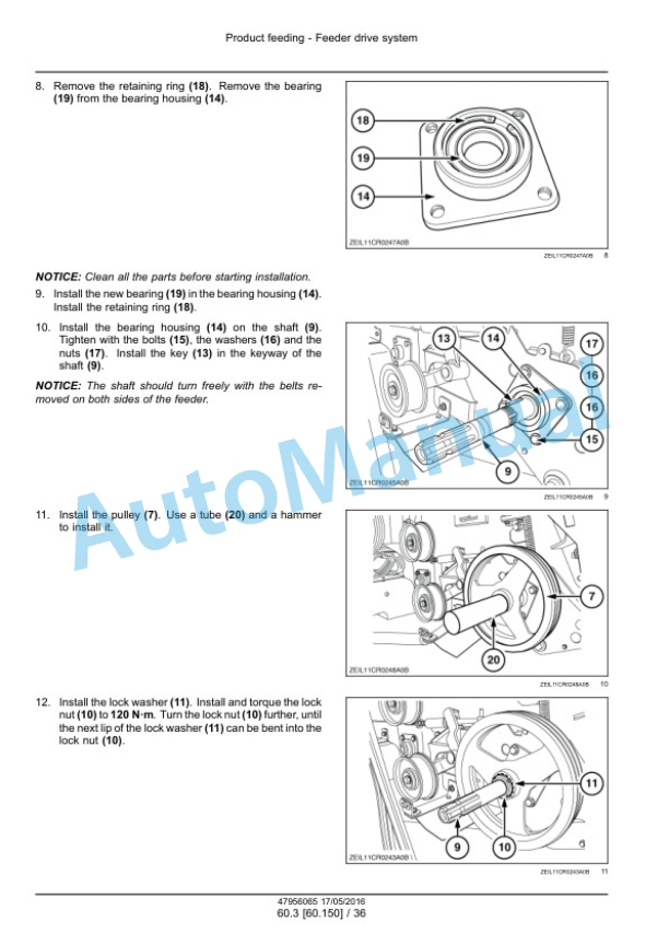 Alternative view of New Holland CR8.90, CR9.90, CX8.90 Tier 4A, CR10.90, CX8.80 Tier 4B Final Combine Service Manual 48017736