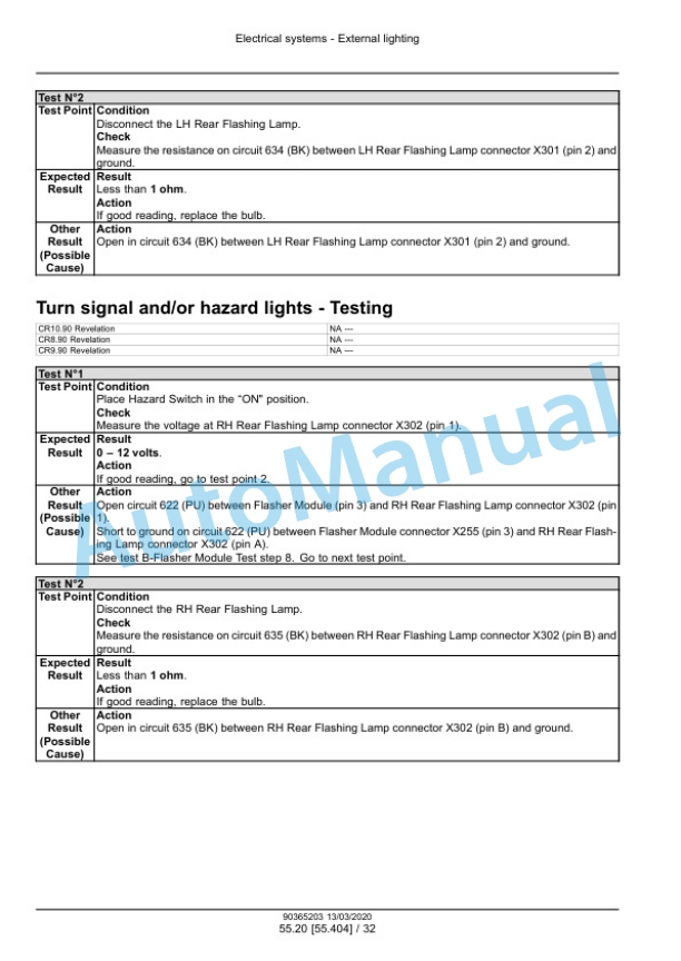 Alternative view of New Holland CR8.90 Revelation, CR9.90 Revelation, CR10.90 Revelation Combine Service Manual 90365203
