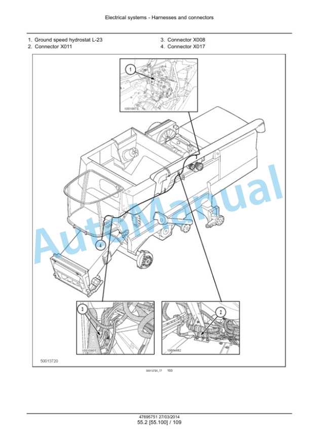 New Holland CR9090, CX8080, CX8090 Elevation Tier 4A Combine Service Manual 47712611-3