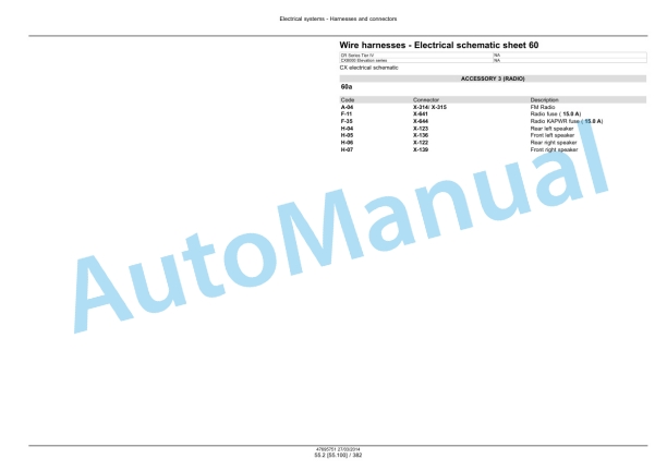 New Holland CR9090, CX8080, CX8090 Elevation Tier 4A Combine Service Manual 47712612-3