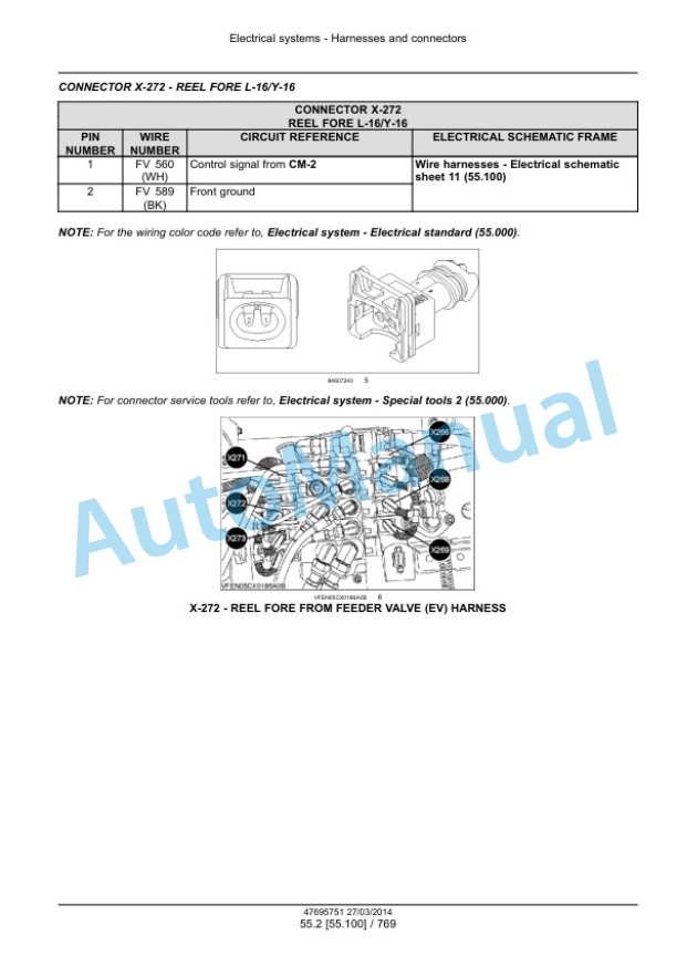 New Holland CR9090, CX8080, CX8090 Elevation Tier 4A Combine Service Manual 47712613-3