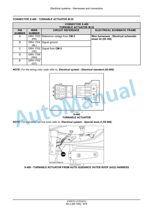 New Holland CR9090, CX8080, CX8090 Elevation Tier 4A Combine Service Manual 47712613-4
