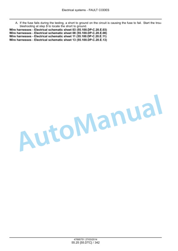 New Holland CR9090, CX8080, CX8090 Elevation Tier 4A Combine Service Manual 47712616-5